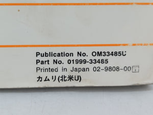 1999 Toyota Camry Owners Manual Book Guide OEM Used Auto Parts