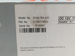 2018 Honda Civic Radio AM FM Cd Player Receiver Replacement P/N:39100-TBA-A22 39100-TBA-A21 Fits OEM Used Auto Parts