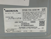 2018-2020 Honda Accord Radio AM FM Cd Player Receiver Replacement P/N:39100-TVA-A015-M1 39100-TVA-A030-M1 Fits 2018 2019 2020 OEM Used Auto Parts