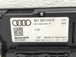 2013-2016 Audi A4 Climate Control Module Temperature AC/Heater Replacement P/N:8K1 820 043 AQ 8K1 820 043 T Fits OEM Used Auto Parts