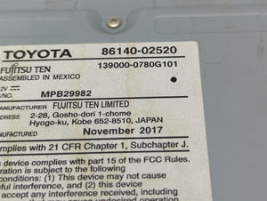 2017-2019 Toyota Corolla Radio AM FM Cd Player Receiver Replacement P/N:86140-02521 86140-02520 Fits 2017 2018 2019 OEM Used Auto Parts