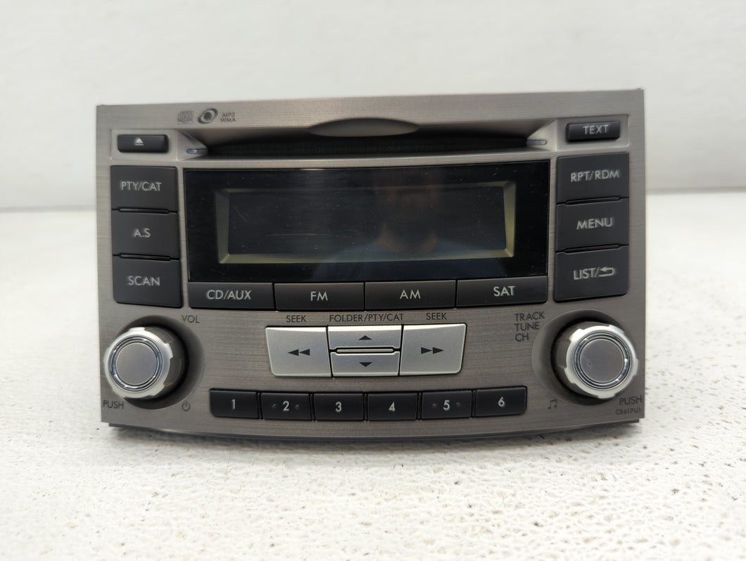 2012-2014 Subaru Legacy Radio AM FM Cd Player Receiver Replacement P/N:86201AJ66A 86201AJ61A Fits 2012 2013 2014 OEM Used Auto Parts