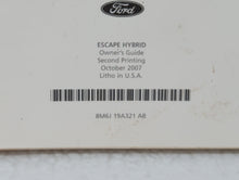 2008 Ford Escape Owners Manual Book Guide OEM Used Auto Parts