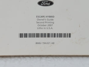 2008 Ford Escape Owners Manual Book Guide OEM Used Auto Parts