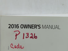 2016 Kia Optima Owners Manual Book Guide OEM Used Auto Parts