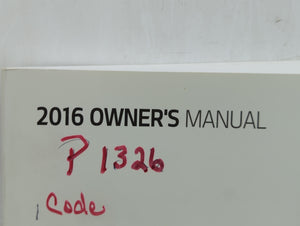 2016 Kia Optima Owners Manual Book Guide OEM Used Auto Parts