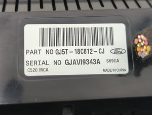 2018-2019 Ford Escape Climate Control Module Temperature AC/Heater Replacement P/N:GJ5T-18C612-CJ GJ5T-18C612-CH Fits 2018 2019 OEM Used Auto Parts