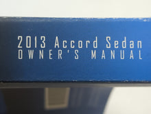 2013 Honda Accord Owners Manual Book Guide OEM Used Auto Parts