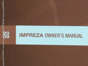 2009 Subaru Impreza Owners Manual Book Guide OEM Used Auto Parts