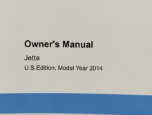 2014 Volkswagen Jetta Owners Manual Book Guide OEM Used Auto Parts