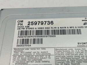 2008-2011 Cadillac Cts Radio AM FM Cd Player Receiver Replacement P/N:22758369 22790325 Fits 2008 2009 2010 2011 OEM Used Auto Parts