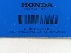 2008 Honda Accord Owners Manual Book Guide OEM Used Auto Parts