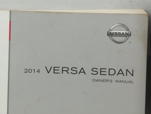 2014 Nissan Versa Owners Manual Book Guide OEM Used Auto Parts