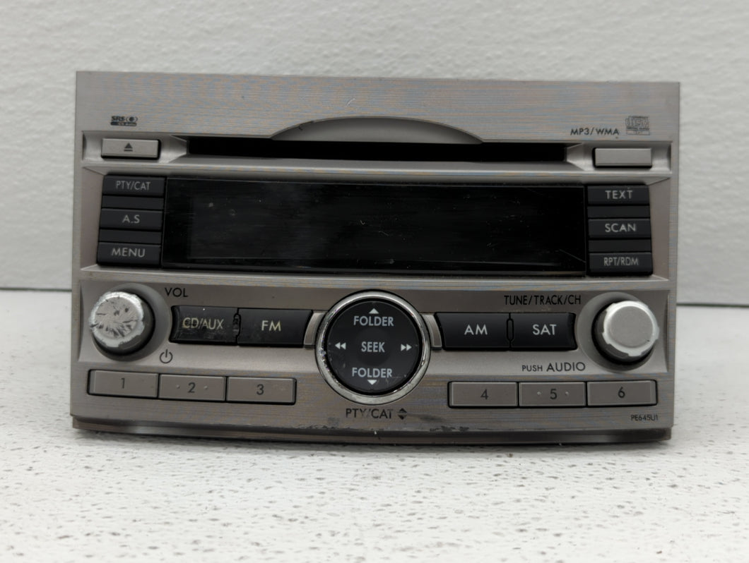 2010-2012 Subaru Legacy Radio AM FM Cd Player Receiver Replacement P/N:86201AJ65A 86201AJ64A Fits 2010 2011 2012 OEM Used Auto Parts