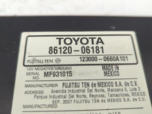 2007-2009 Toyota Camry Radio AM FM Cd Player Receiver Replacement P/N:86120-06181 86120-33891 Fits 2007 2008 2009 OEM Used Auto Parts