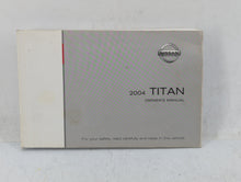 2004 Nissan Titan Owners Manual Book Guide OEM Used Auto Parts