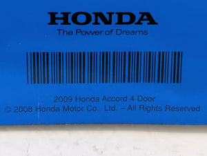 2009 Honda Accord Owners Manual Book Guide OEM Used Auto Parts