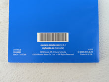 2019 Honda Hr-V Owners Manual Book Guide OEM Used Auto Parts - Oemusedautoparts1.com
