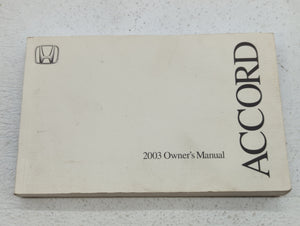 2003 Honda Accord Owners Manual Book Guide OEM Used Auto Parts