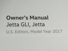 2017 Volkswagen Jetta Owners Manual Book Guide OEM Used Auto Parts