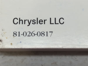 2008 Chrysler Town & Country Owners Manual Book Guide OEM Used Auto Parts - Oemusedautoparts1.com