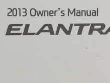 2013 Hyundai Elantra Owners Manual Book Guide OEM Used Auto Parts