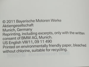 2012 Bmw 528i Owners Manual Book Guide OEM Used Auto Parts