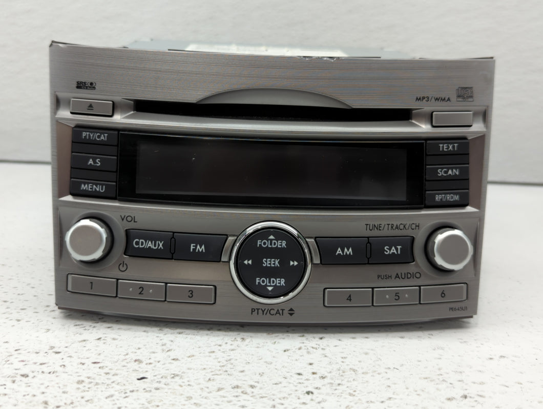 2010-2012 Subaru Legacy Radio AM FM Cd Player Receiver Replacement P/N:86201AJ65A 86201AJ64A Fits 2010 2011 2012 OEM Used Auto Parts