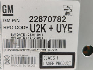 2011-2012 Cadillac Srx Radio AM FM Cd Player Receiver Replacement P/N:20983517 15882766 Fits 2010 2011 2012 OEM Used Auto Parts