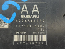 2015-2016 Subaru Forester PCM Engine Computer ECU ECM PCU OEM P/N:22765AG752 Fits 2015 2016 OEM Used Auto Parts