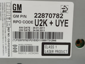 2011-2012 Buick Lacrosse Radio AM FM Cd Player Receiver Replacement P/N:22870782 Fits 2010 2011 2012 OEM Used Auto Parts