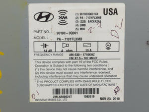 2011 Hyundai Sonata Radio AM FM Cd Player Receiver Replacement P/N:96180-3Q001 96180-3Q000 Fits OEM Used Auto Parts