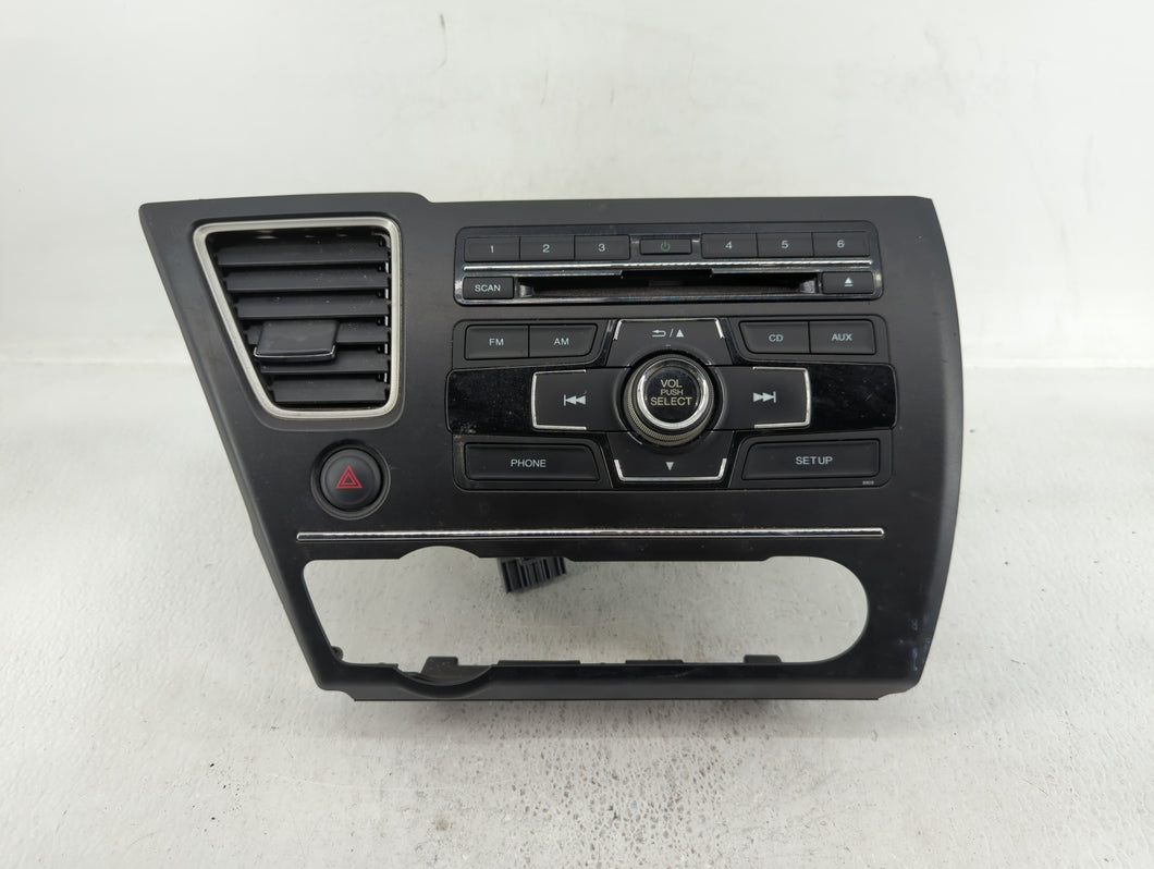 2013-2015 Honda Civic Radio AM FM Cd Player Receiver Replacement P/N:78260-TR0-A130-M1 39100-TR3-A314-M1 Fits 2013 2014 2015 OEM Used Auto Parts