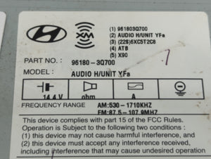 2013-2014 Hyundai Sonata Radio AM FM Cd Player Receiver Replacement P/N:96190-3Q700 96180-3Q8004X Fits 2013 2014 OEM Used Auto Parts