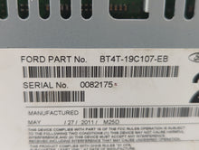 2011 Ford Edge Radio AM FM Cd Player Receiver Replacement P/N:BT4T-19C107-BN BT4T-19C107-EA Fits OEM Used Auto Parts