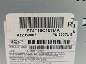 2014 Ford Edge Radio AM FM Cd Player Receiver Replacement P/N:ET4T-19C107-KA ET4T-19C107-NA Fits 2015 OEM Used Auto Parts