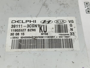 2014-2016 Kia Cadenza PCM Engine Computer ECU ECM PCU OEM P/N:39110-3CGN9 39110-3CGN8 Fits 2014 2015 2016 OEM Used Auto Parts