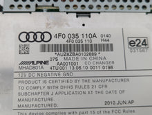 2010-2011 Audi A6 Radio AM FM Cd Player Receiver Replacement P/N:4F0 035 110A Fits 2010 2011 OEM Used Auto Parts