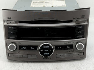 2010-2012 Subaru Legacy Radio AM FM Cd Player Receiver Replacement P/N:86201AJ65A 86201AJ64A Fits 2010 2011 2012 OEM Used Auto Parts