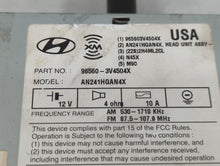 2012-2013 Hyundai Azera Radio AM FM Cd Player Receiver Replacement P/N:96560-3V4504X 96560-3V4514X Fits 2012 2013 OEM Used Auto Parts