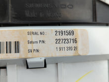 2004-2005 Saturn Vue Instrument Cluster Speedometer Gauges P/N:22723716 2083179 Fits 2004 2005 OEM Used Auto Parts