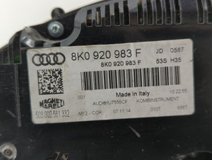 2013-2016 Audi A4 Quattro Instrument Cluster Speedometer Gauges P/N:8K0 920 983 F Fits 2013 2014 2015 2016 OEM Used Auto Parts