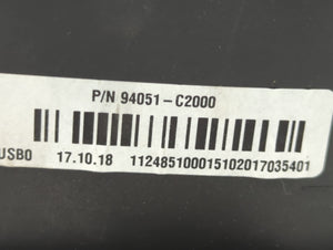 2018 Hyundai Sonata Instrument Cluster Speedometer Gauges P/N:94051-C2000 Fits OEM Used Auto Parts