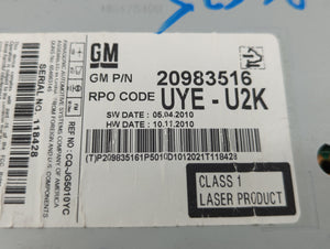 2011-2012 Chevrolet Equinox Radio AM FM Cd Player Receiver Replacement P/N:20983516 Fits 2010 2011 2012 OEM Used Auto Parts