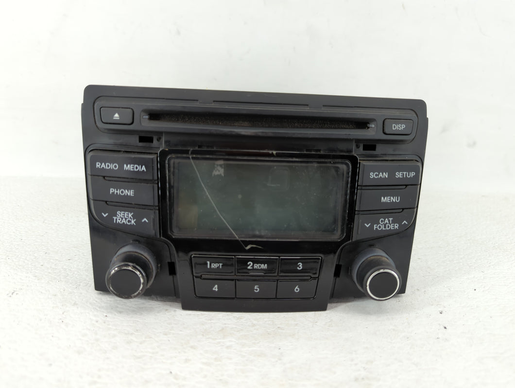 2012-2014 Hyundai Sonata Radio AM FM Cd Player Receiver Replacement P/N:96180-3Q700 Fits 2012 2013 2014 OEM Used Auto Parts