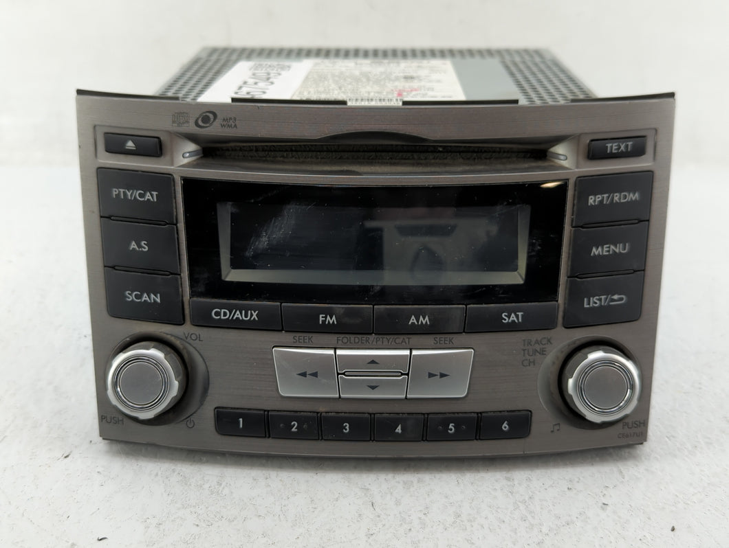 2012-2014 Subaru Legacy Radio AM FM Cd Player Receiver Replacement P/N:86201AJ61A 86271AJ60B Fits 2012 2013 2014 OEM Used Auto Parts