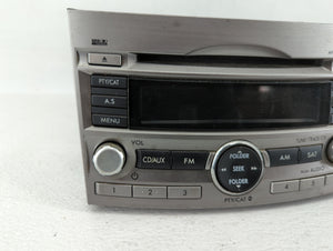 2010-2012 Subaru Legacy Radio AM FM Cd Player Receiver Replacement P/N:86201AJ65A 86201AJ64A Fits 2010 2011 2012 OEM Used Auto Parts