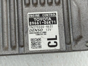 2012-2014 Toyota Camry PCM Engine Computer ECU ECM PCU OEM P/N:89661-06K73 89661-06K63 Fits 2012 2013 2014 OEM Used Auto Parts