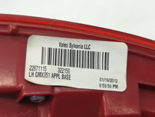 2013-2016 Chevrolet Malibu Tail Light Assembly Driver Left OEM P/N:22871115 22907311 Fits 2013 2014 2015 2016 OEM Used Auto Parts