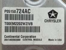 2013 Chrysler 200 PCM Engine Computer ECU ECM PCU OEM P/N:P05150724AC P68164370AE Fits OEM Used Auto Parts